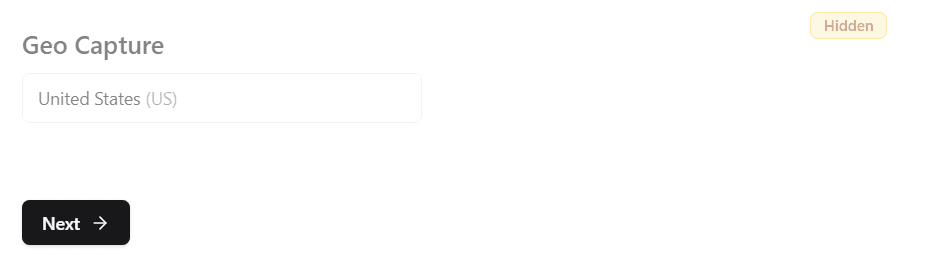 Geo Capture in a Form