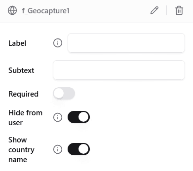 Geo Capture Configuration
